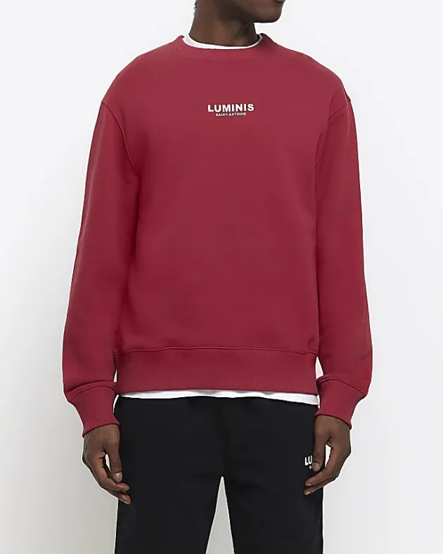 River Island regular fit graphic sweatshirt< Tracksuits