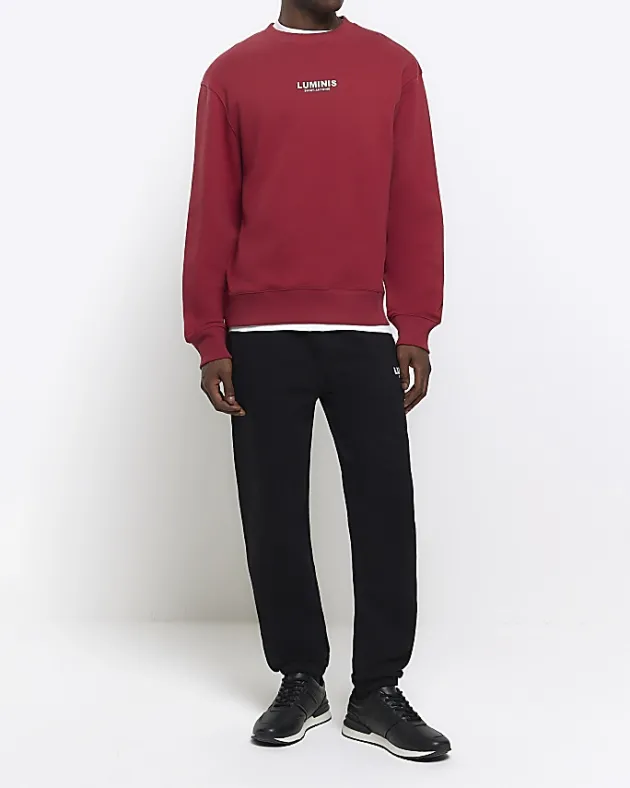 River Island regular fit graphic sweatshirt< Tracksuits