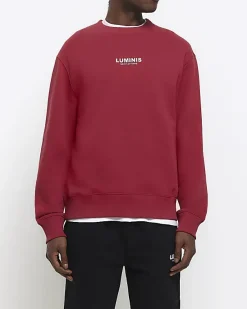 River Island regular fit graphic sweatshirt< Tracksuits