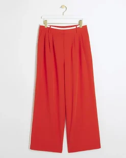 River Island side stripe wide leg trousers< Trousers