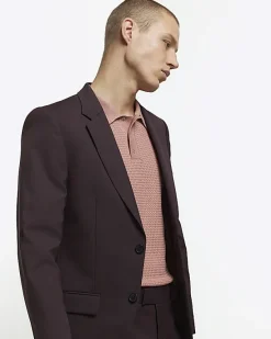 River Island slim fit twill suit jacket< Suits