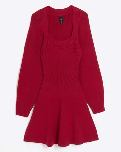 River Island square neck jumper mini dress< Dresses