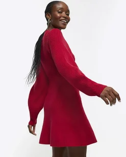River Island square neck jumper mini dress< Dresses