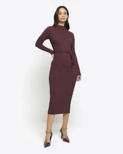 River Island textu belted bodycon midi dress< Dresses