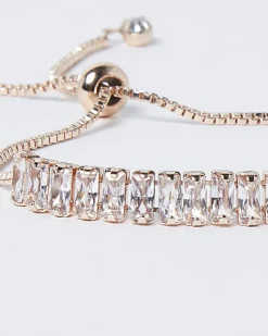 River Island Rose gold diamante bracelet< Jewellery