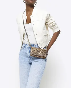 River Island Rose gold quilted cross body purse< Bags, Purses & Luggage