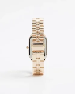 River Island Rose gold rectangle face watch< Jewellery