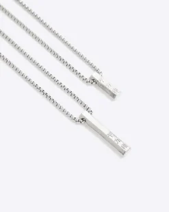 River Island Silver colour bar multirow necklace< Jewellery & Watches