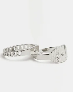 River Island Silver colour rings multipack< Jewellery & Watches