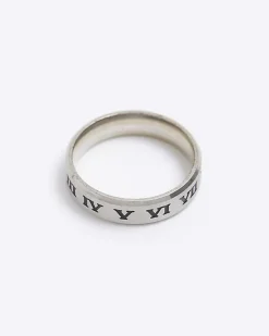 River Island Silver colour stainless steel roman ring< Jewellery & Watches
