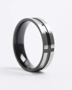 River Island Silver colour stainless steel cross ring< Jewellery & Watches