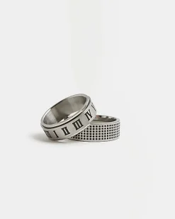 River Island Silver Colour stainless steel Rings Multipack< Jewellery & Watches