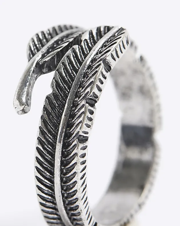 River Island Silver Feather Wrap Ring< Jewellery & Watches