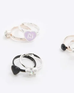River Island Silver heart ring 6 pack< Accessories & Jewellery