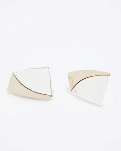 River Island Silver sculpted stud earrings< Jewellery