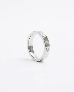 River Island Silver Stainless Steel Embellished Ring< Jewellery