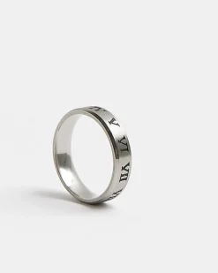 River Island Silver stainless steel engraved Band Ring< Jewellery & Watches