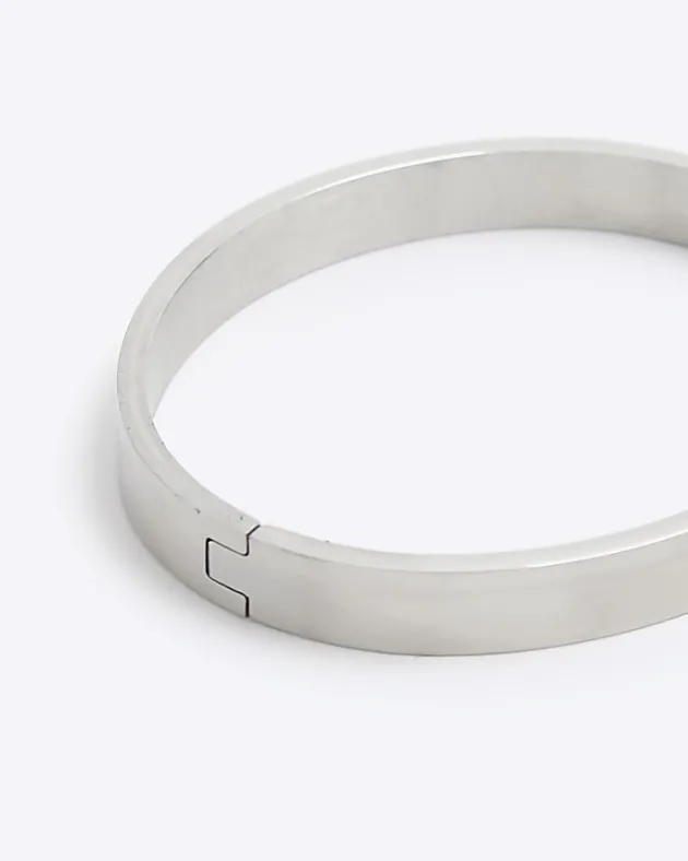 River Island Silver steel bangle bracelet< Jewellery & Watches