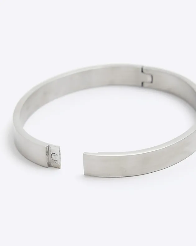 River Island Silver steel bangle bracelet< Jewellery & Watches