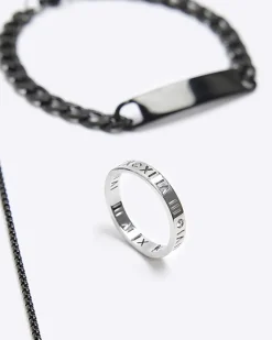 River Island Silver steel rhodium gift box< Jewellery & Watches