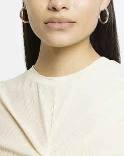River Island Silver textured hoop earrings< Jewellery