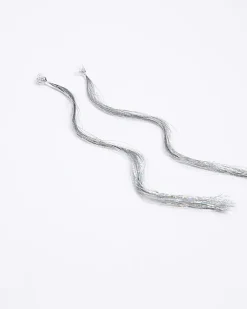 River Island Silver tinsel clip hair accessory< Accessories & Jewellery