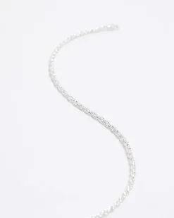 River Island Silver Twisted Chain Necklace< Jewellery