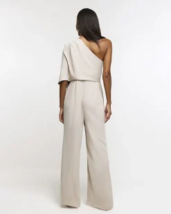 River Island Stone cape wide leg jumpsuit< Jumpsuits & Playsuits