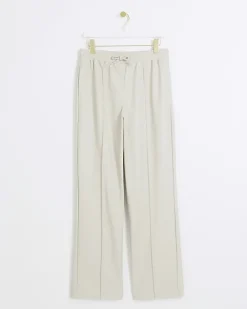 River Island Stone faux leather wide leg trousers< Trousers