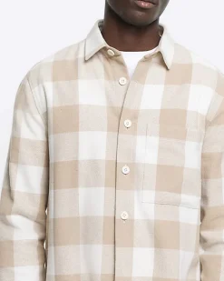 River Island regular fit check long sleeve shirt< Shirts