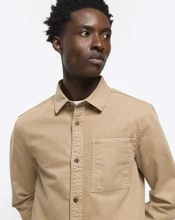 River Island regular fit chest pocket shirt< Shirts