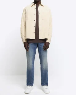 River Island regular fit corduroy overshirt< Shirts
