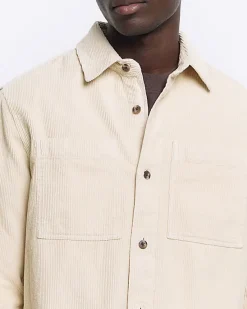 River Island regular fit corduroy overshirt< Shirts