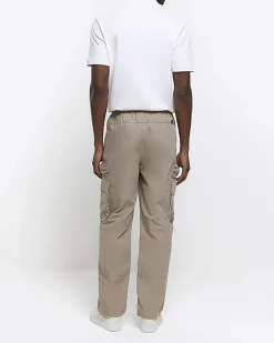 River Island regular fit elasticated cargo trousers< Trousers