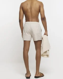 River Island regular fit seersucker swim shorts< Shorts