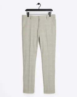 River Island slim fit check suit trousers< Trousers