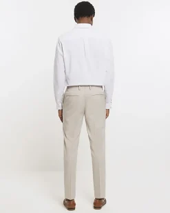 River Island slim fit check suit trousers< Trousers
