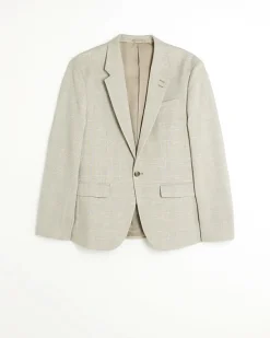 River Island slim fit check suit jacket< Suits