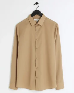 River Island slim fit long sleeve smart shirt< Shirts