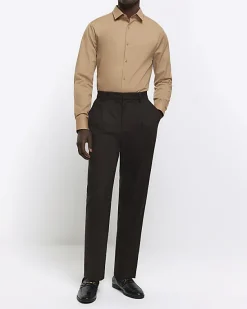 River Island slim fit long sleeve smart shirt< Shirts