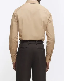 River Island slim fit long sleeve smart shirt< Shirts