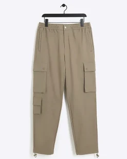 River Island slim fit smart techy cargo trousers< Trousers