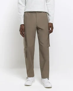 River Island slim fit smart techy cargo trousers< Trousers
