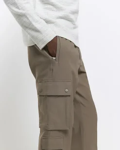 River Island slim fit smart techy cargo trousers< Trousers