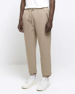 River Island slim fit textured smart joggers< Matching Sets