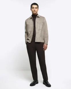 River Island suedette long sleeve shirt< Shirts