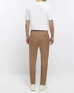 River Island Stone tapered fit smart trousers< Trousers