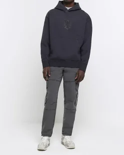 River Island Washed regular gothic graphic hoodie< Hoodies & Sweatshirts
