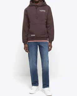 River Island Washed regular fit graphic hoodie< Hoodies & Sweatshirts