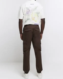 River Island Washed slim fit cargo joggers< Trousers
